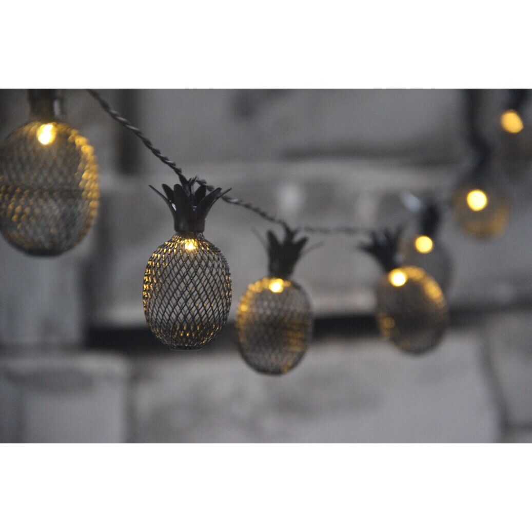 Thumbnail image for960107 10 LEDS BATTERY OPERATED PINEAPPLE STRING LIGHTS: 