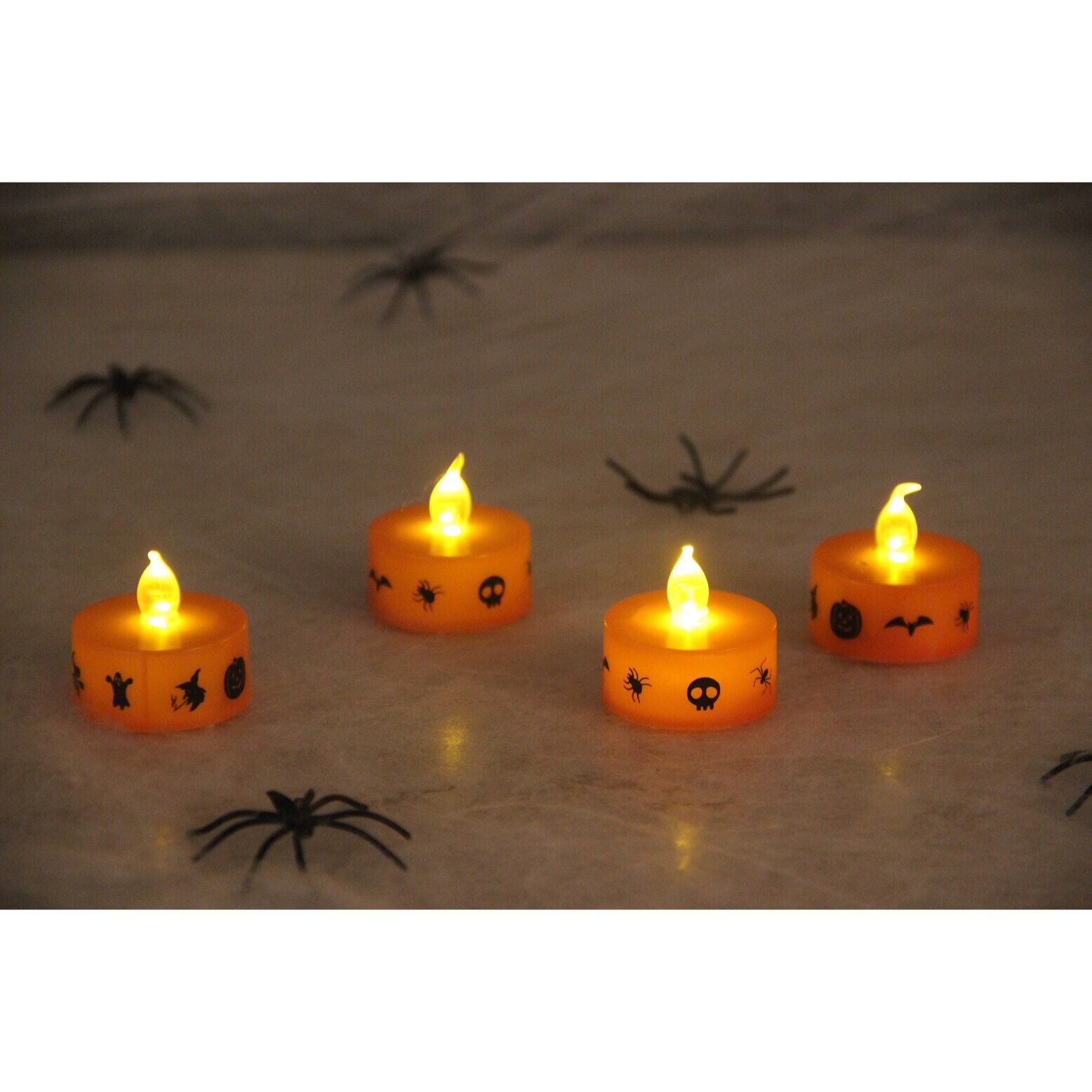 Thumbnail image for71040013 SET 2 OF HALLOWEEN PRINTING TEA LIGHTS: 