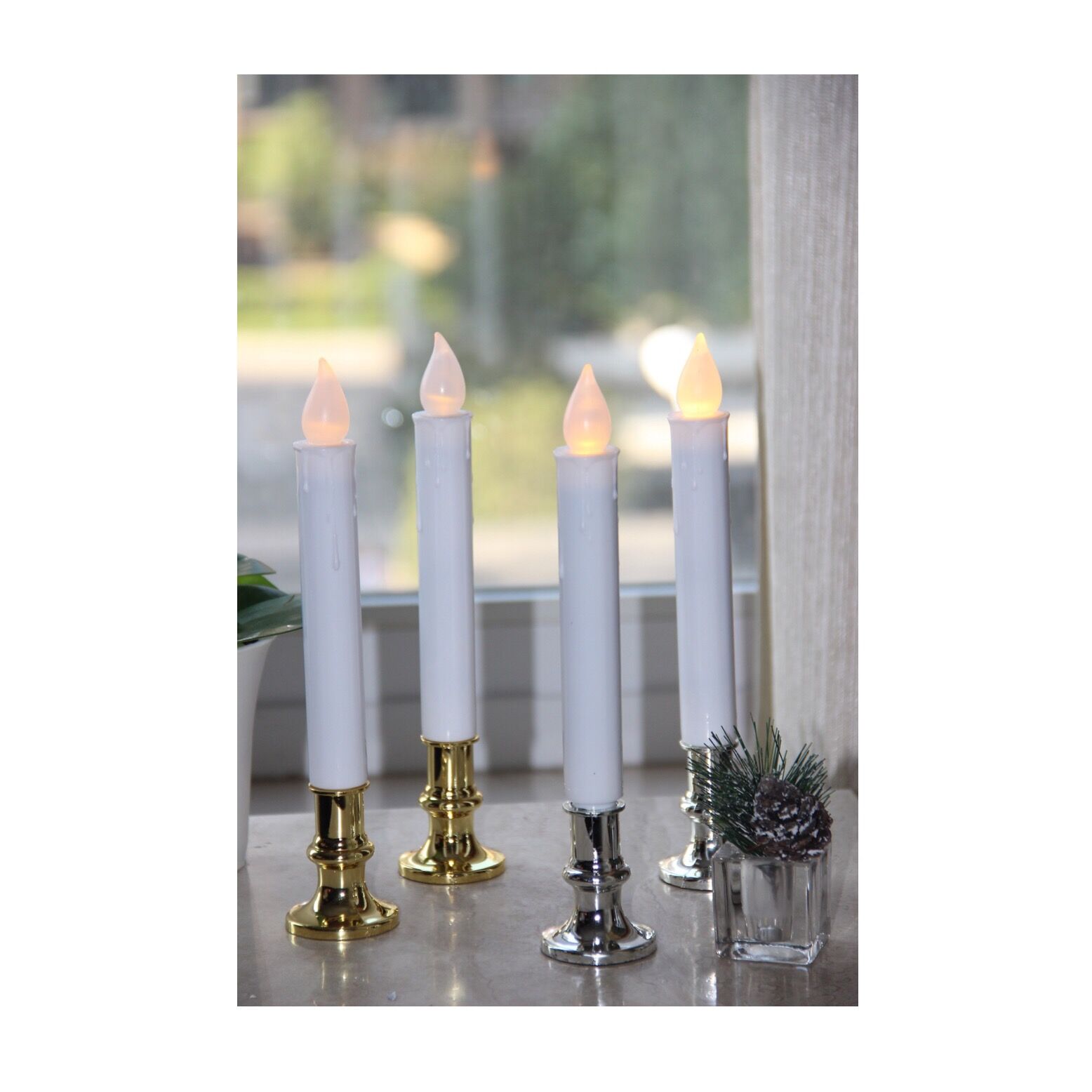 Thumbnail image for72020001 2PACK LED TAPER CANDLES WITH 5 HOURS TIMER: 