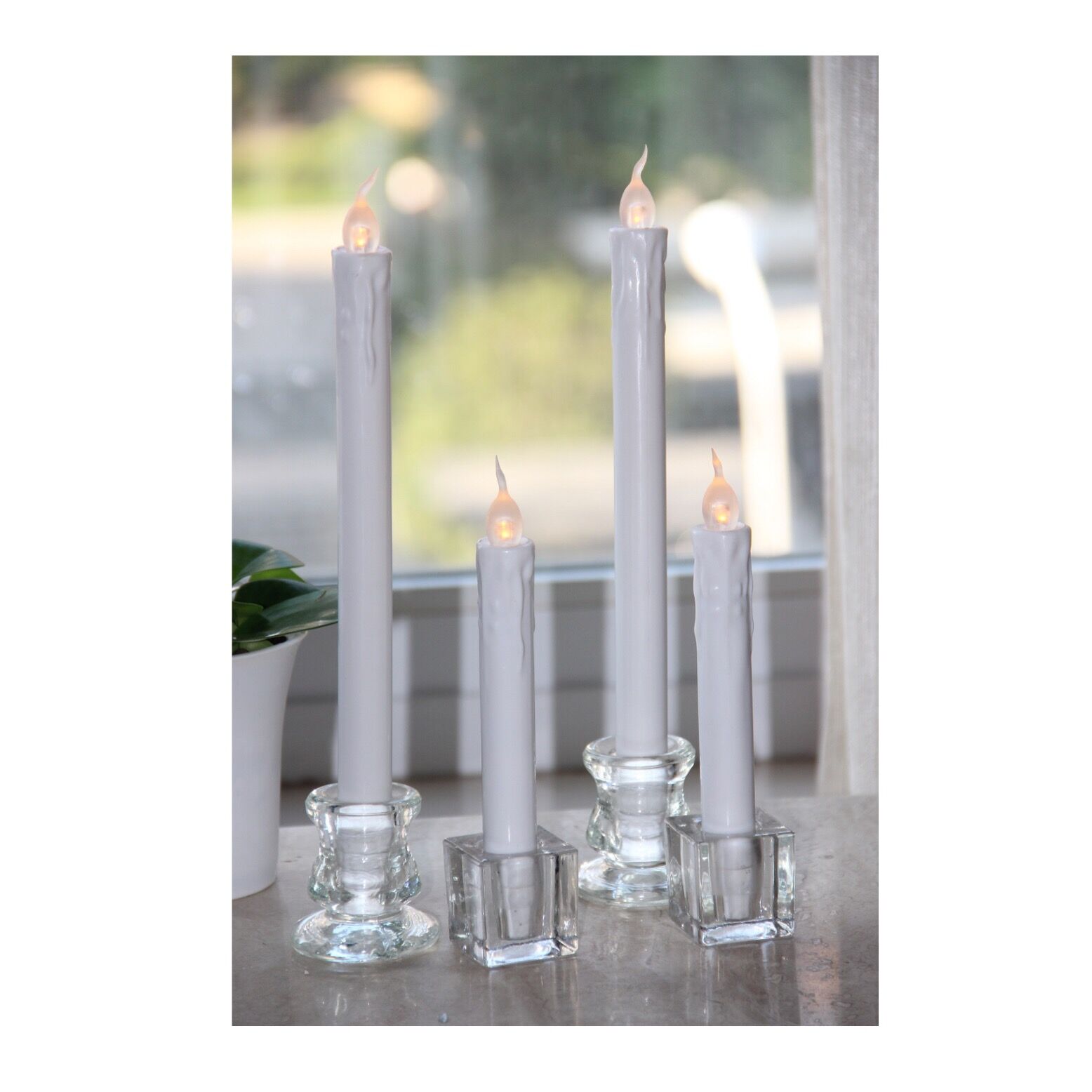 Thumbnail image for72020002 SET OF 2 LED TAPER CANDLES WITH DRIPPING EFFECT: 