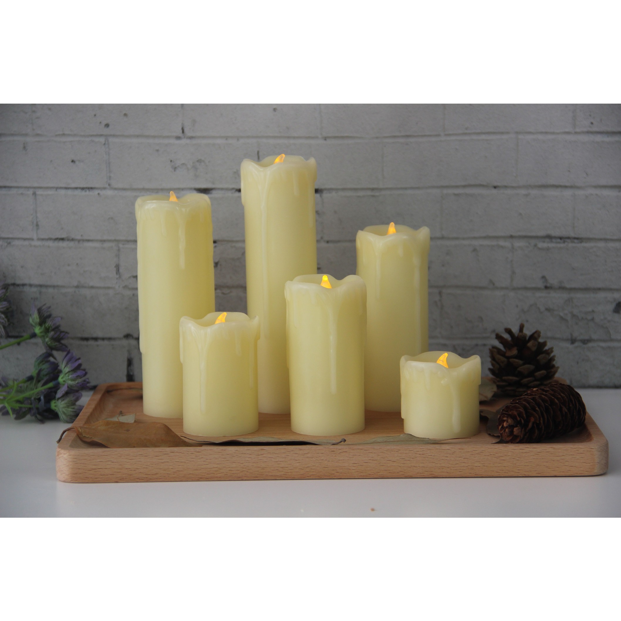 Thumbnail image for61060002 SET OF 6 FLAMELESS LED CANDLES - DRIPPING EFFECT: 