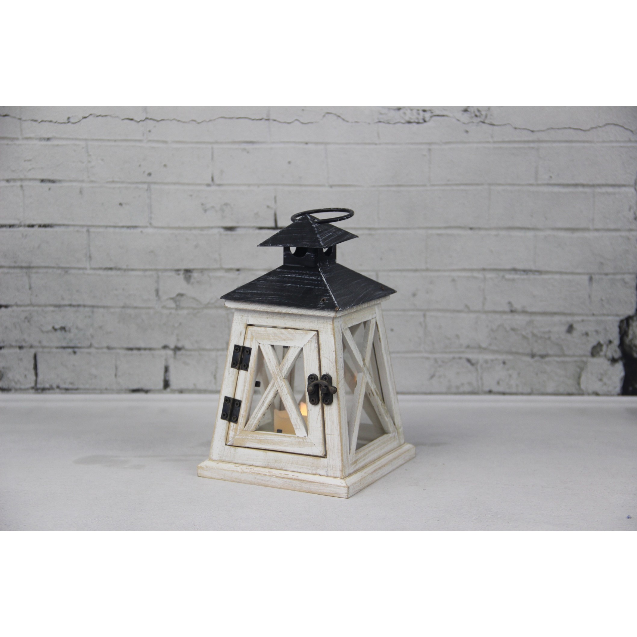 Thumbnail image for910301 DISTRESSED WOODEN LANTERN: 