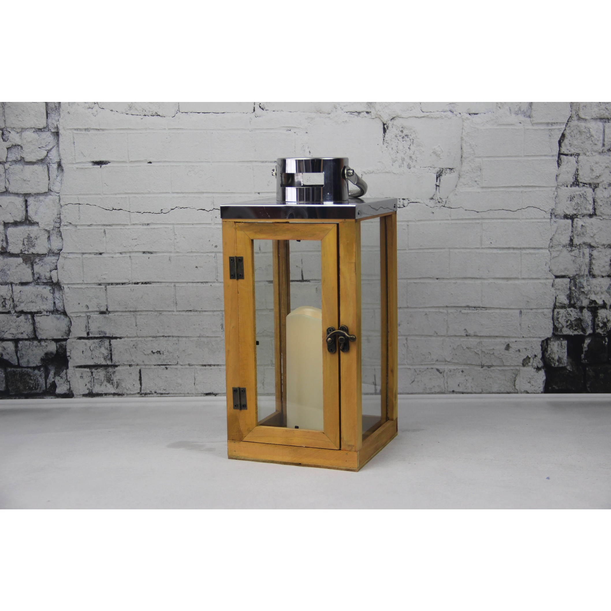 Thumbnail image for910296 SQUARE WOODEN LANTERN: 